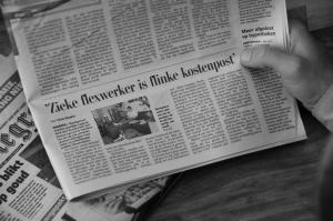 Zieke flexwerker is flinke kostenpost: artikel in de Telegraaf